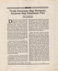 Image of Tindak Kekerasan bagi Wartawan, Ancaman bagi Kebebasan Pers