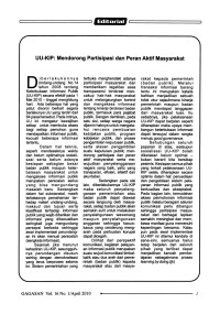 UU KIP: Mendorong Partisipasi dan Peran Aktif Masyarakat