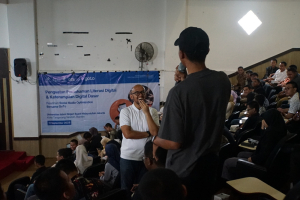 Sesi interaktif dalam Pelatihan Social Media Optimization di Universitas Islam Negeri (UIN) Syarif Hidayatullah Jakarta, Tangerang Selatan (11/09/2025)