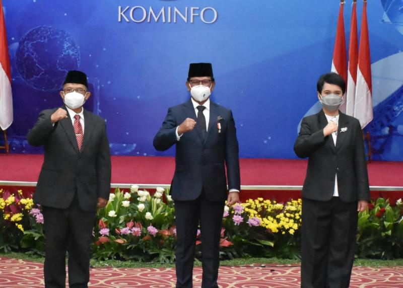 Gambar: Lantik Sekjen dan Kepala Badan Litbang SDM, Menkominfo Tekankan Pengembangan SDM dan Talenta Digital