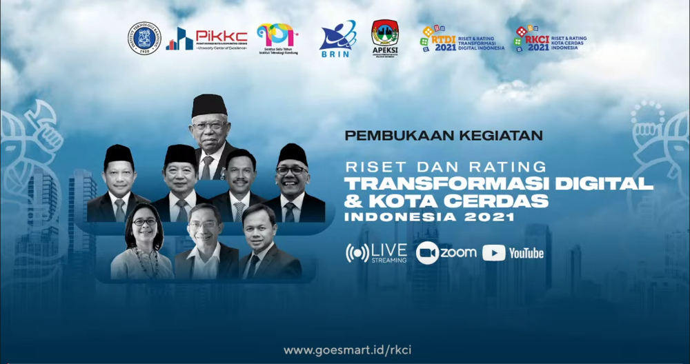 Gambar: Pembukaan Acara Riset Rating Transformasi Digital Indonesia Dan Rating Kota Cerdas Indonesia 2021