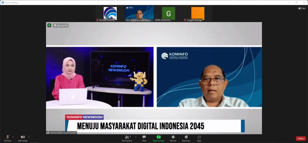 Gambar: Live dialog tayangan Kominfo TV News GR