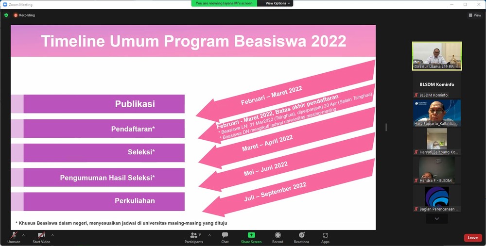 Gambar: Rapat dengan Direktur BRI terkait program beasiswa BLSDM Kominfo