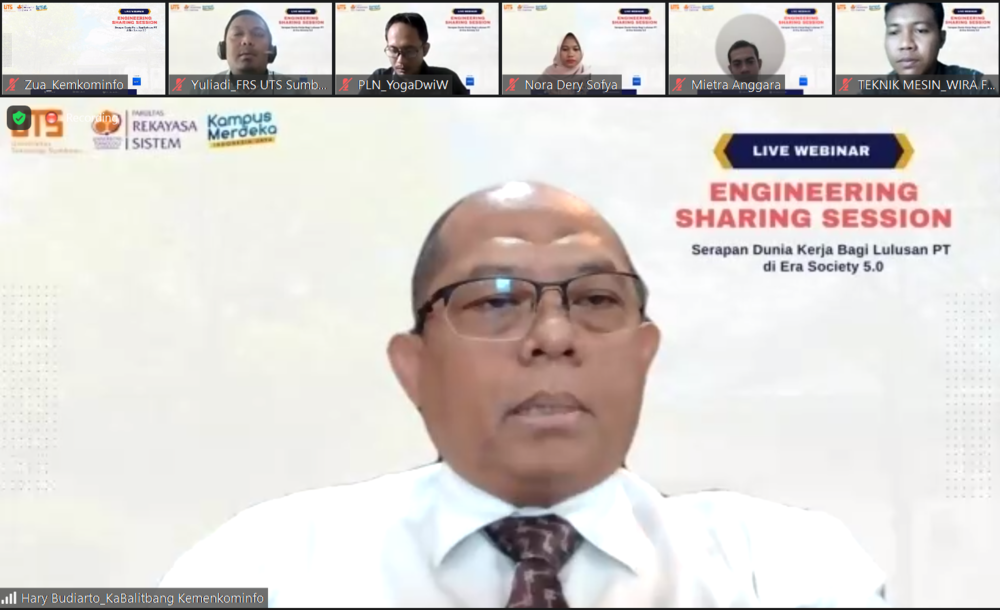 Gambar: Webinar Daring dihadiri Narasumber Bapak Hary Budiarto