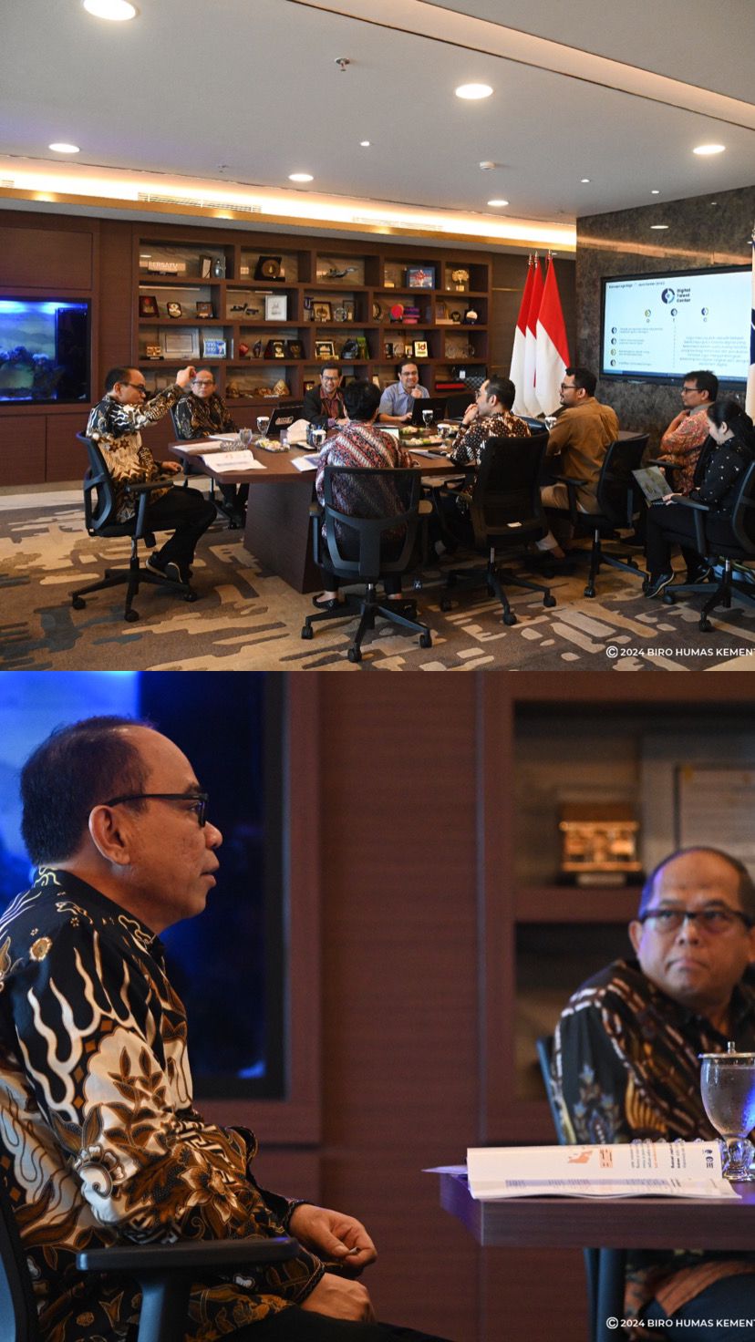 Gambar: Foto Diskusi Kajian Teknokratis DTC (Digital Talent Center) Bersama Menkominfo