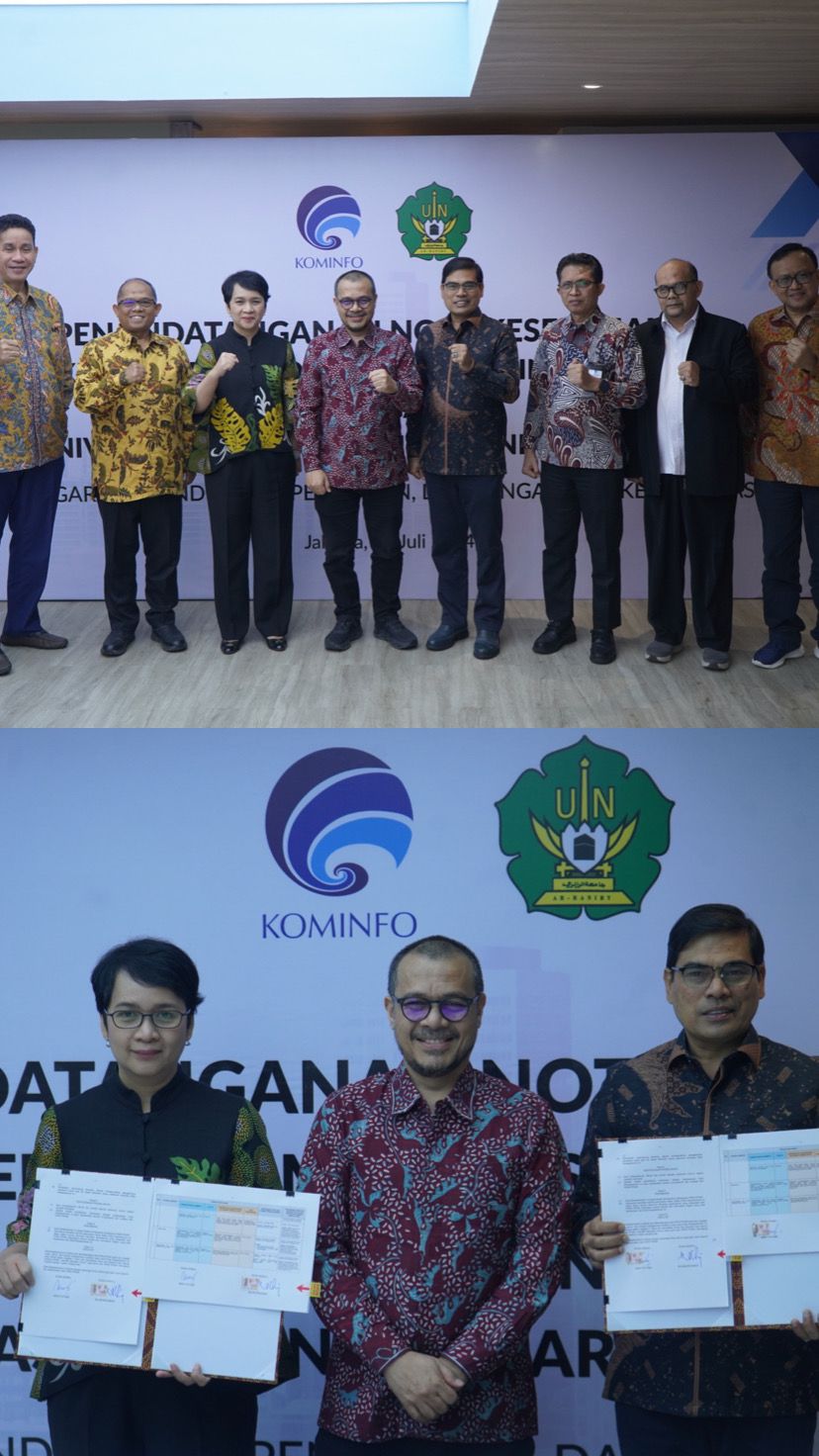 Gambar: Foto Kegiatan Penandatangan MOU Kementerian Komunikasi dan Informatika dengan Universitas Islam Negeri Ar-Raniry 