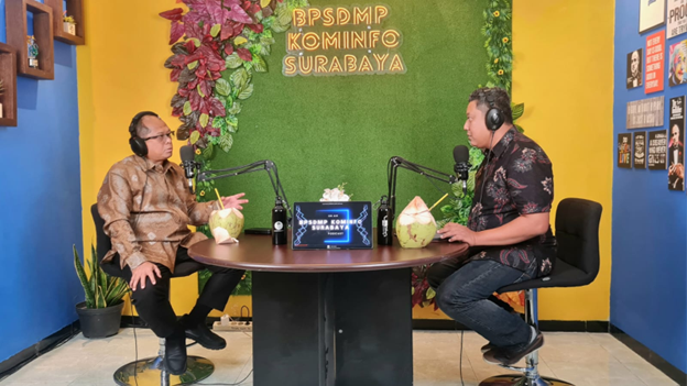 Gambar: Foto Acara Podcast BPSDMP Kominfo Surabaya Bahas Program DTS 2024/2025 dan Manfaat IMDI bagi Pemda