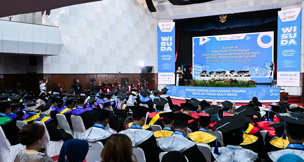 Gambar: Kepala BPSDM Komdigi, Boni Pudjianto pada Sidang Senat Terbuka STMM