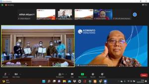 Seremonial online penandatangan MOU dengan Universitas Pendidikan Indonesia