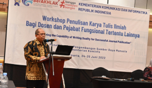 Arahan Kepala Badan Litbang SDM dalam workshop kti