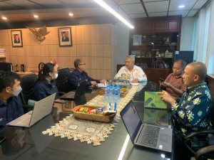 Foto Kepala Badan Pada Kegiatan Meeting Kolaborasi Kementerian Komunikasi dan Infomatika dengan Kementerian Koperasi dan UKM dalam pelaksanaan pelatihan UMKM di Indonesia.