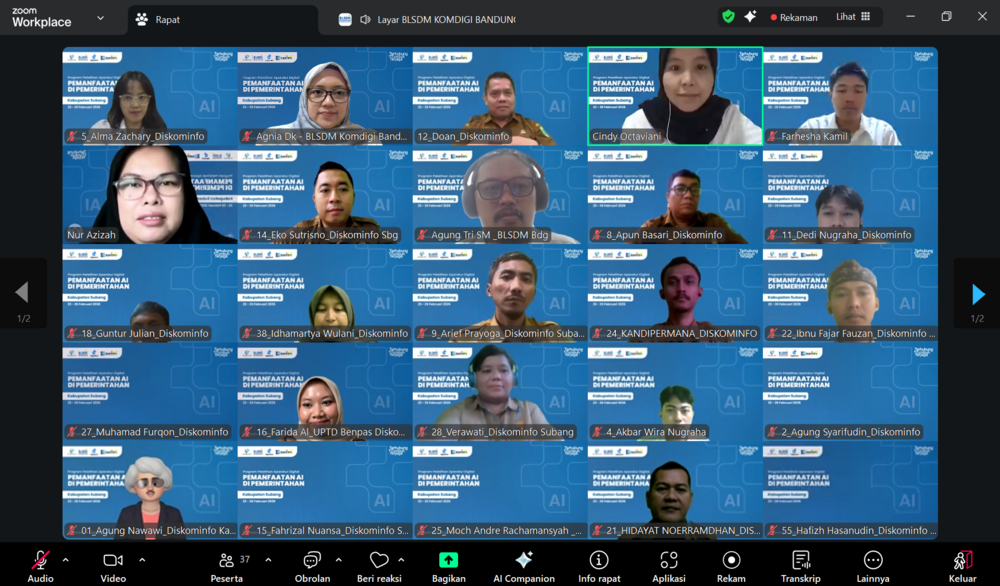 Gambar: BLSDM Komdigi Bandung Gelar Pelatihan AI Bersama Diskominfo Subang, 29 Peserta Pelatihan Dinyatakan Lulus!
