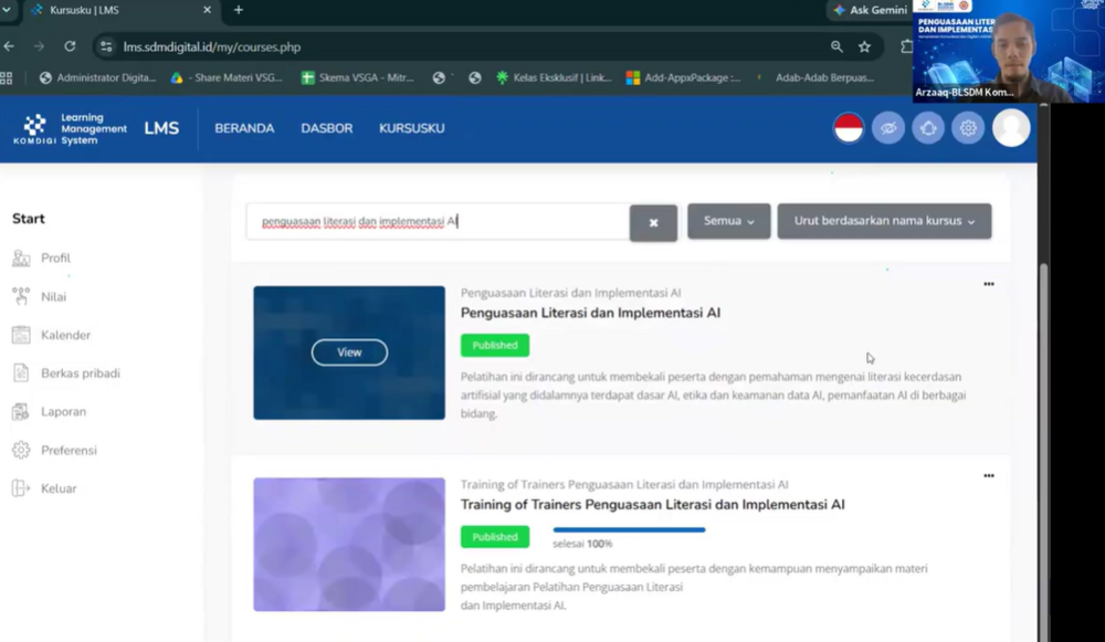Gambar: BLSDM Komdigi Bandung Sukses Selenggarakan Pelatihan Aparatur Digital AI Ready ASEAN Foundation Batch 1