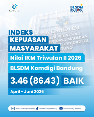 BLSDM Komdigi Bandung Raih Kategori Baik dalam Indeks Kepuasan Masyarakat Triwiulan II 2026