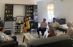 Kak Itha terima Dekan FISIP UNDHAR Dr. Jhon Simon, S.Sos, M.Si. dan Ka Prodi Ilkom Dr. Maria Ulfa, M.S 