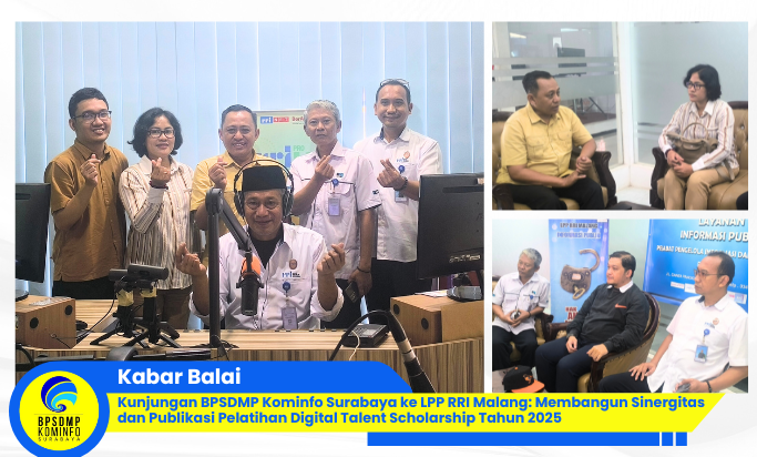 Gambar: Kunjungan BPSDMP Kominfo Surabaya ke LPP RRI Malang